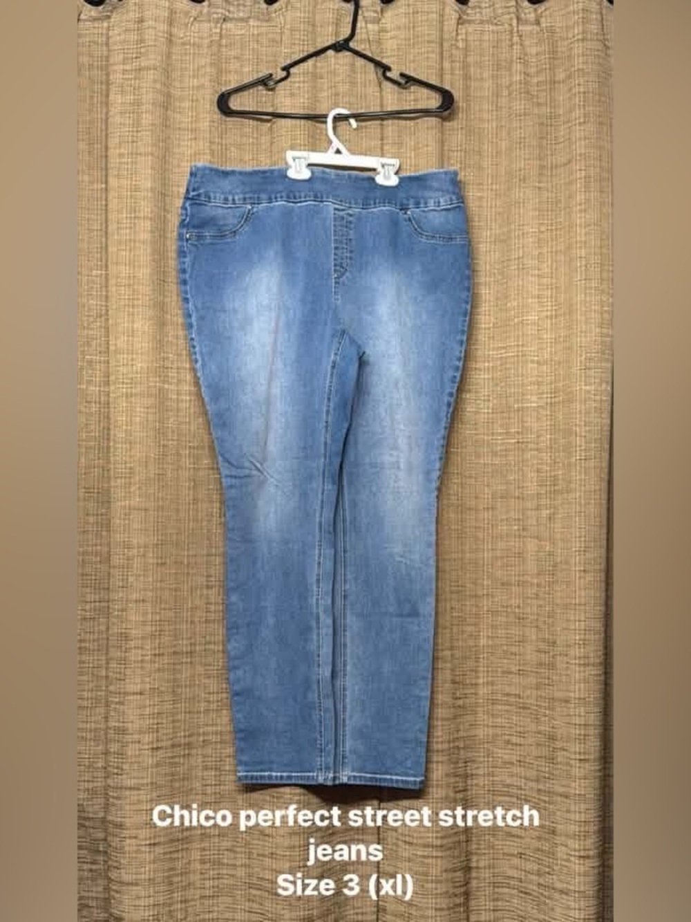 Chico's Skinny Stretch Jeans in Light Blue Wash